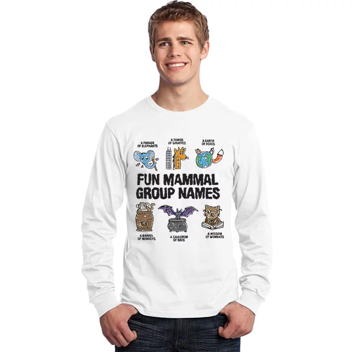 Fun Mammal Group Names Tall Long Sleeve T-Shirt