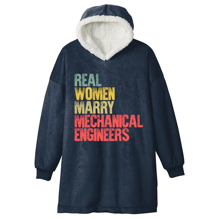 Funny Marriage Gift Real Marry Mechanical Engineers Cute Gift Hooded Wearable Blanket