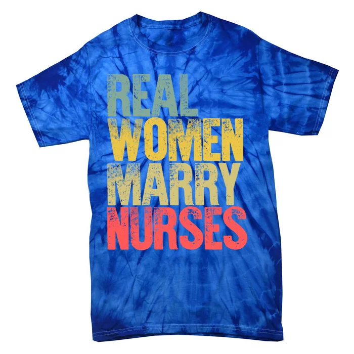 Funny Marriage Gift Real Marry Nurses Bride Gift Tie-Dye T-Shirt