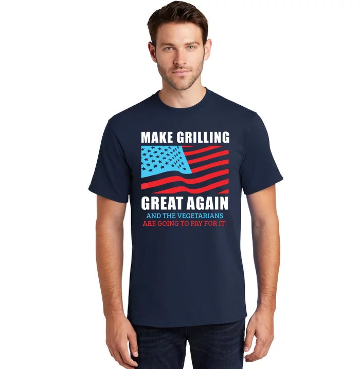 Funny Make Grilling Great Again Trump BBQ Pit Maste Tall T-Shirt