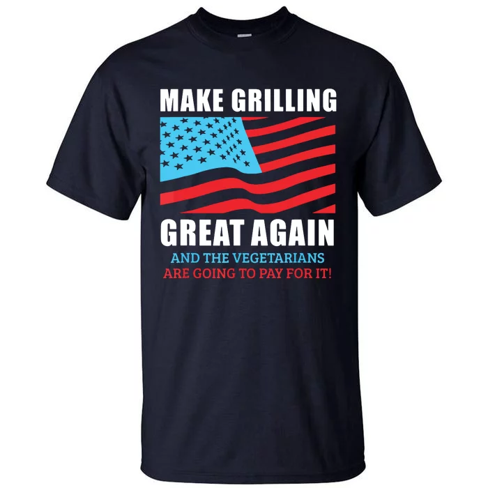 Funny Make Grilling Great Again Trump BBQ Pit Maste Tall T-Shirt