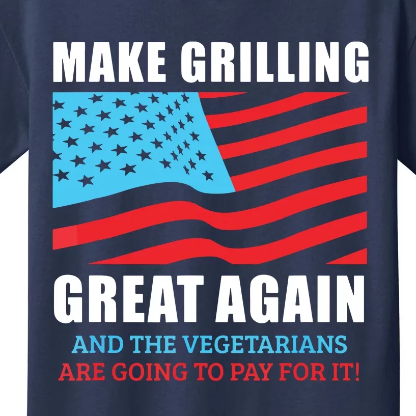 Funny Make Grilling Great Again Trump BBQ Pit Maste Kids T-Shirt