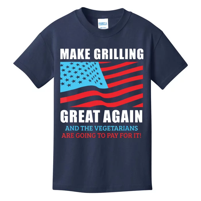 Funny Make Grilling Great Again Trump BBQ Pit Maste Kids T-Shirt