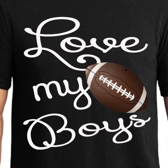 Football Mom Gift I Love My Football Gift For Moms Gift Pajama Set