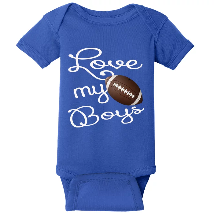 Football Mom Gift I Love My Football Gift For Moms Gift Baby Bodysuit