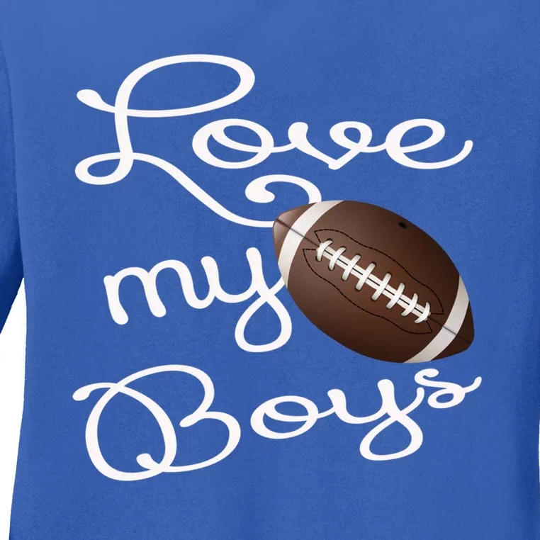 Football Mom Gift I Love My Football Gift For Moms Gift Ladies Long Sleeve Shirt