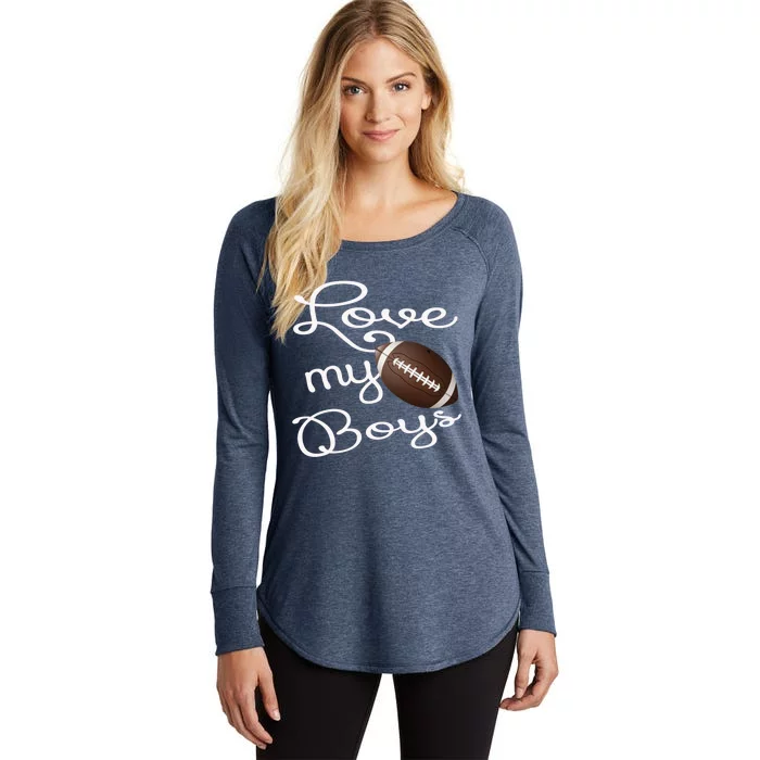 Football Mom Gift I Love My Football Gift For Moms Gift Women's Perfect Tri Tunic Long Sleeve Shirt