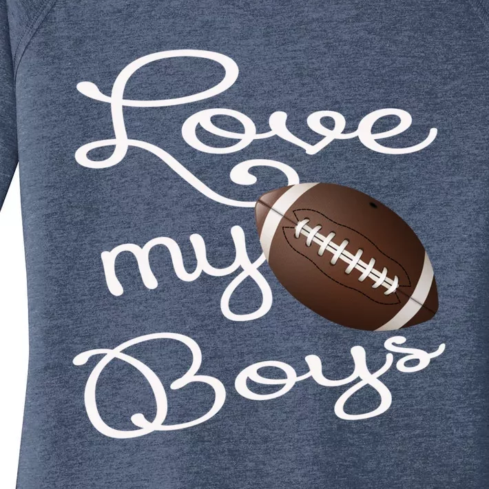 Football Mom Gift I Love My Football Gift For Moms Gift Women's Perfect Tri Tunic Long Sleeve Shirt