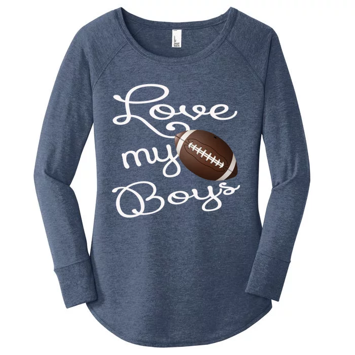 Football Mom Gift I Love My Football Gift For Moms Gift Women's Perfect Tri Tunic Long Sleeve Shirt