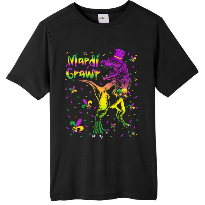 Funny Mardi Gras Festival Grawr Dinosaur ChromaSoft Performance T-Shirt