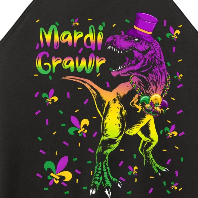 Funny Mardi Gras Festival Grawr Dinosaur Women’s Perfect Tri Rocker Tank