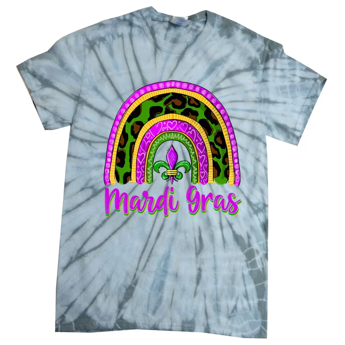 Funny Mardi Gras Parade Outfit Jester Rainbow Wo Girl Tie-Dye T-Shirt