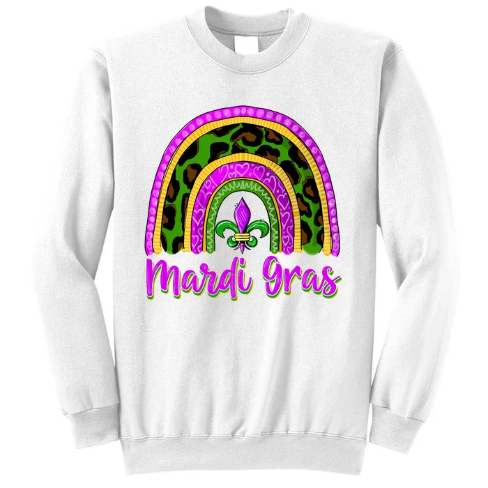 Funny Mardi Gras Parade Outfit Jester Rainbow Wo Girl Sweatshirt