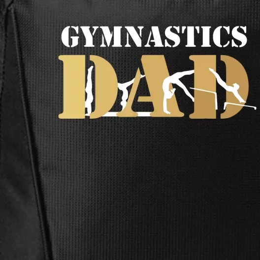 Funny Men Gymnastics Dad Love Daughter Gift City Backpack