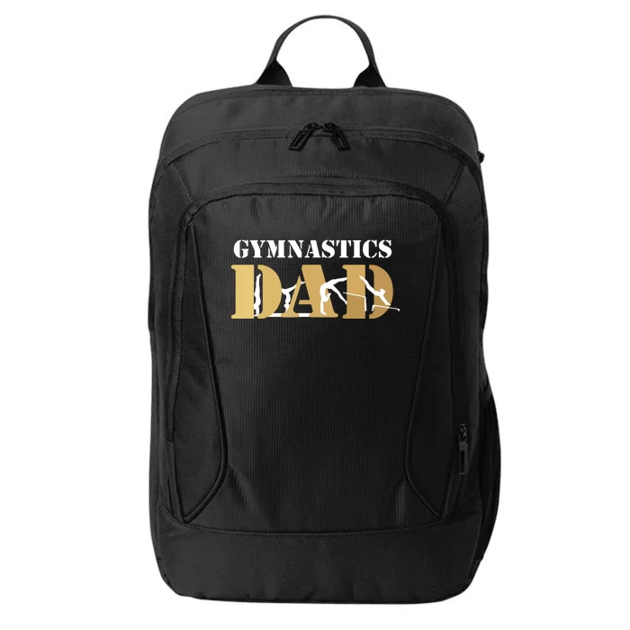 Funny Men Gymnastics Dad Love Daughter Gift City Backpack