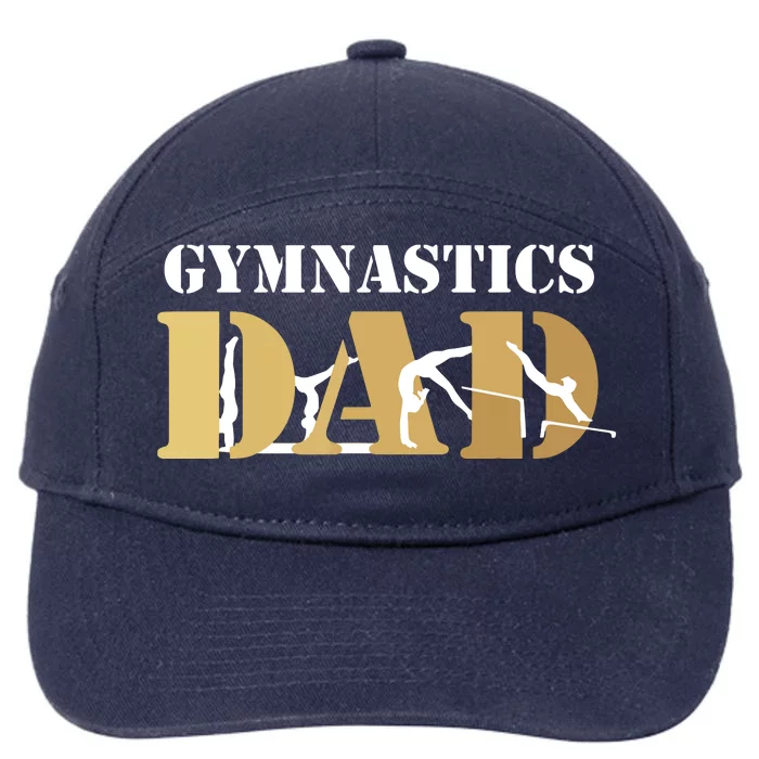 Funny Men Gymnastics Dad Love Daughter Gift 7-Panel Snapback Hat