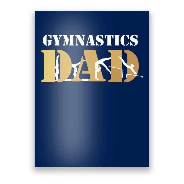 Funny Men Gymnastics Dad Love Daughter Gift Poster