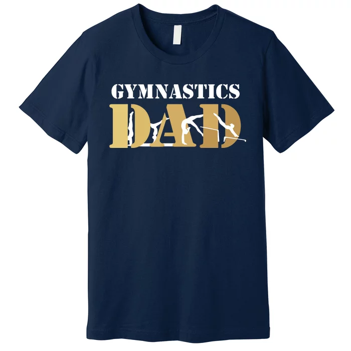 Funny Men Gymnastics Dad Love Daughter Gift Premium T-Shirt