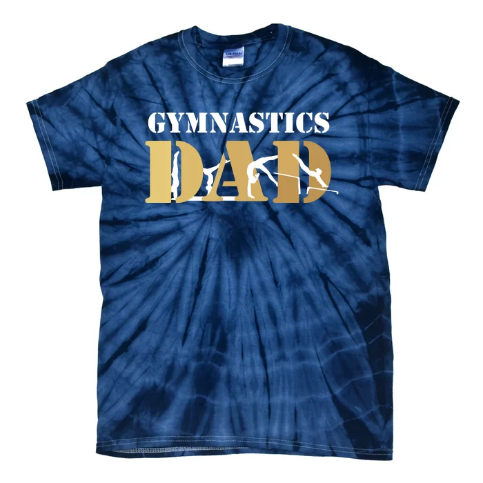 Funny Men Gymnastics Dad Love Daughter Gift Tie-Dye T-Shirt