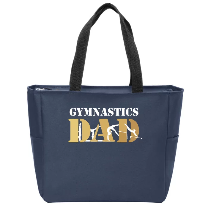 Funny Men Gymnastics Dad Love Daughter Gift Zip Tote Bag