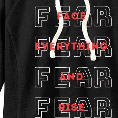 Fearless, Motivational Gym, No Fear, Courage, Phrase/Quote Women's Fleece Hoodie