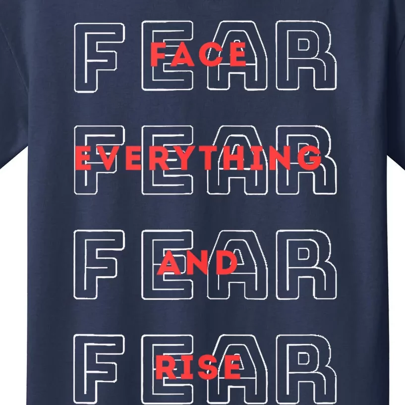 Fearless, Motivational Gym, No Fear, Courage, Phrase/Quote Kids T-Shirt