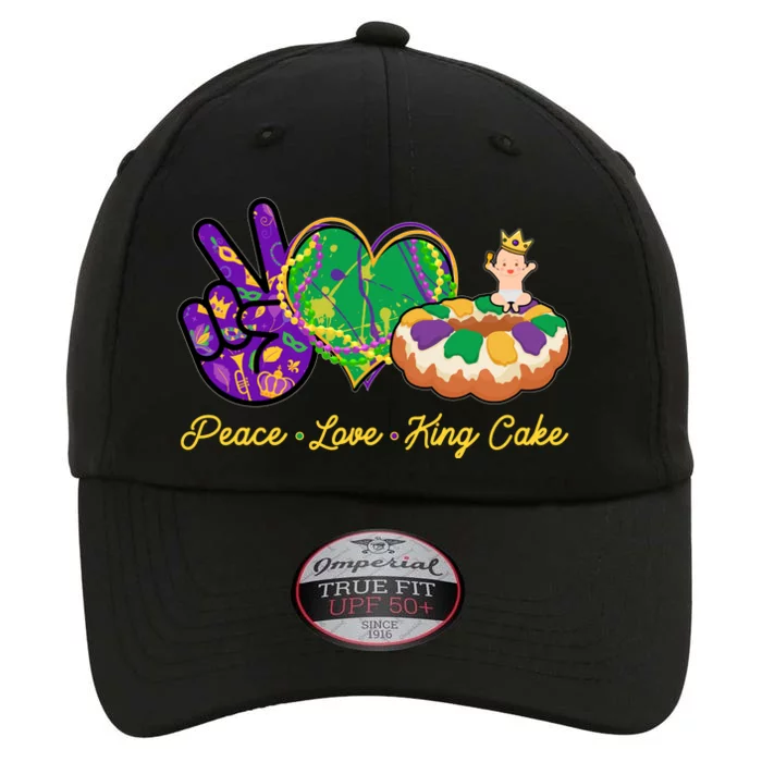 Funny Mardi Gras Peace Love King Cake The Original Performance Cap