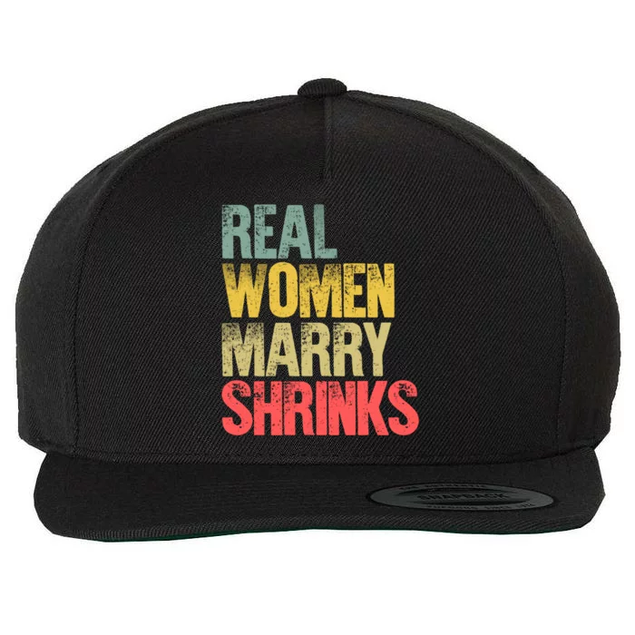 Funny Marriage Gift Real Marry Shrinks Bride Gift Wool Snapback Cap