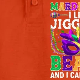 Funny Mardi Gras I Like Jiggling Beads And I Cannot Lie Dry Zone Grid Performance Polo