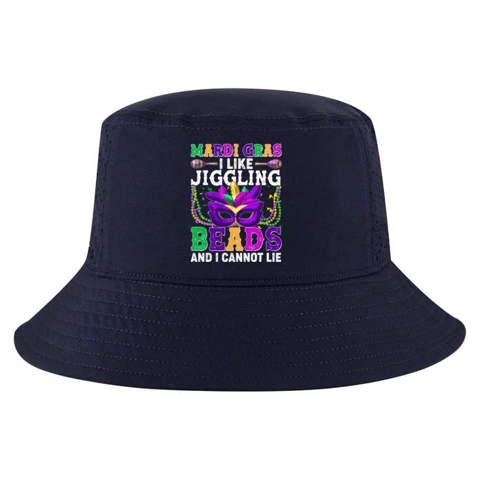 Funny Mardi Gras I Like Jiggling Beads And I Cannot Lie Cool Comfort Performance Bucket Hat