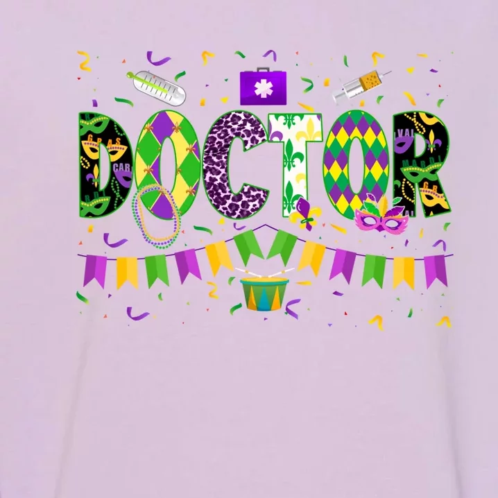 Funny Mardi Gras Doctor Carnival Parade Gift Garment-Dyed Sweatshirt