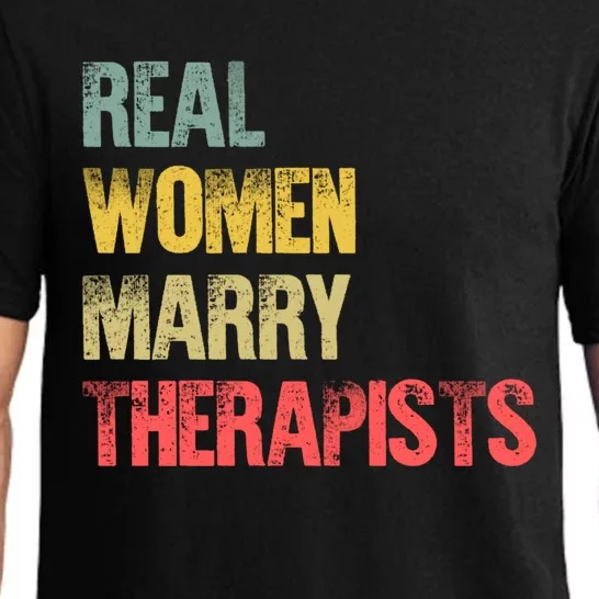 Funny Marriage Gift Real Marry Therapists Bride Gift Pajama Set