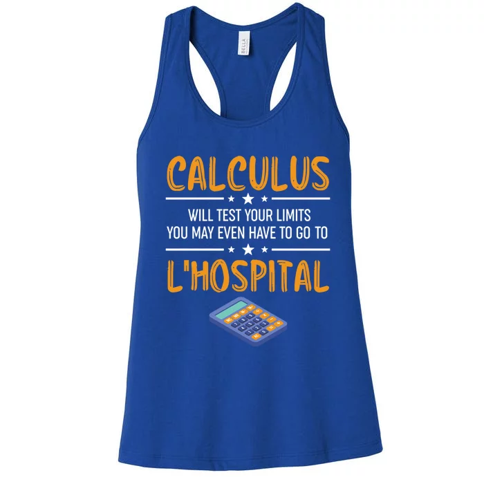 Funny Math Gift Calculus Will Test Your Limits Meaningful Gift Women's Racerback Tank