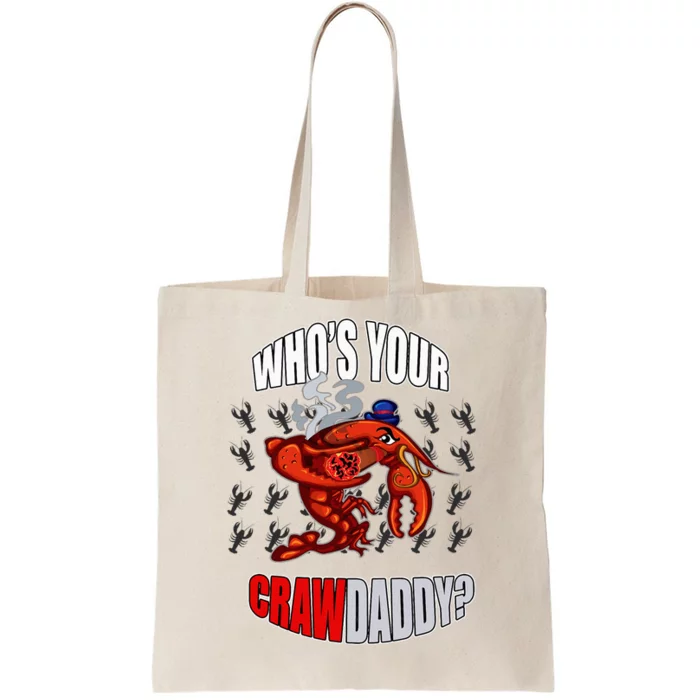 Funny Mardi Gras Whos Your Crawdaddy Crawfish Jester Beads Tote Bag