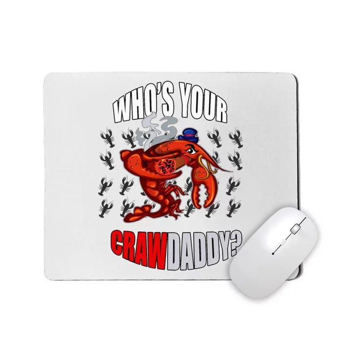 Funny Mardi Gras Whos Your Crawdaddy Crawfish Jester Beads Mousepad