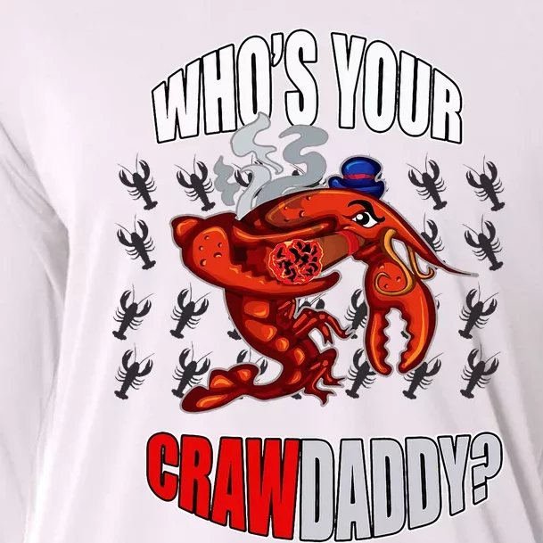 Funny Mardi Gras Whos Your Crawdaddy Crawfish Jester Beads Cooling Performance Long Sleeve Crew