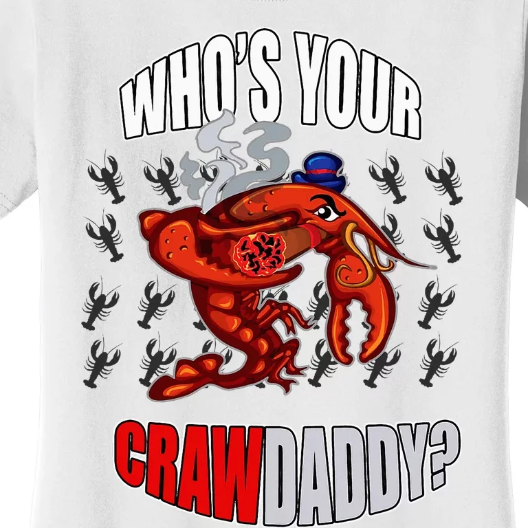 Funny Mardi Gras Whos Your Crawdaddy Crawfish Jester Beads Women's T-Shirt