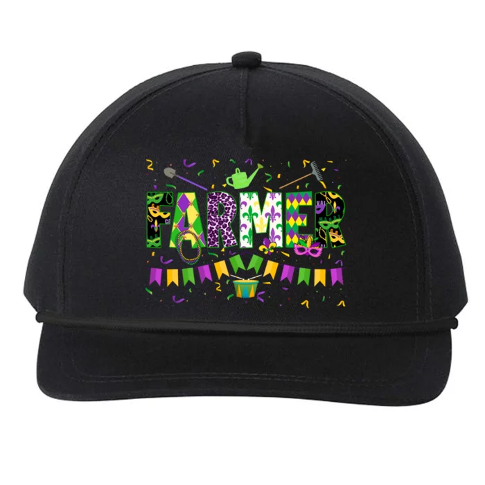 Funny Mardi Gras Farmer Carnival Parade Gift Snapback Five-Panel Rope Hat