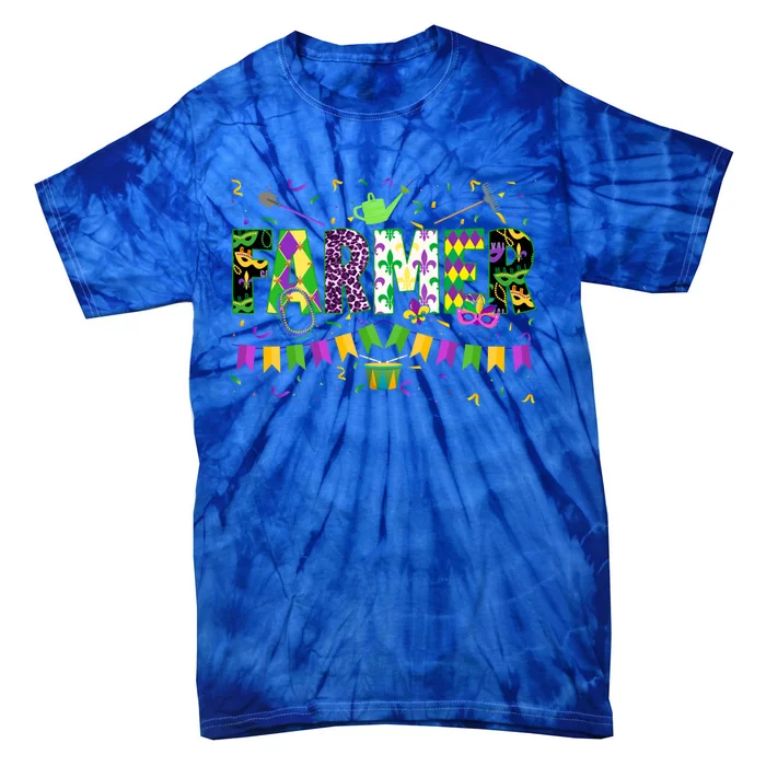 Funny Mardi Gras Farmer Carnival Parade Gift Tie-Dye T-Shirt