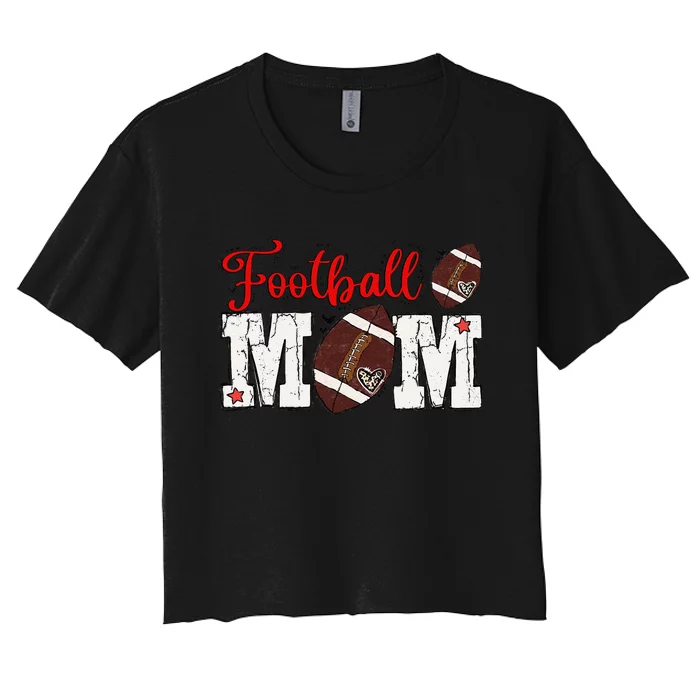 Football Mom Gift Women's Crop Top Tee