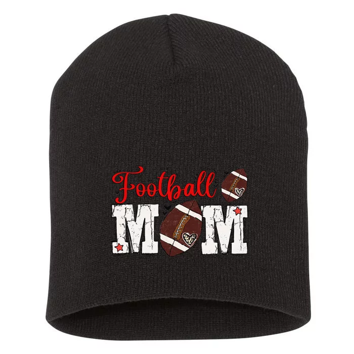 Football Mom Gift Short Acrylic Beanie