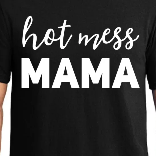 Funny Mom Great Gift With Sayings Mothers Day Gift Hot Mess Mama Gift Pajama Set