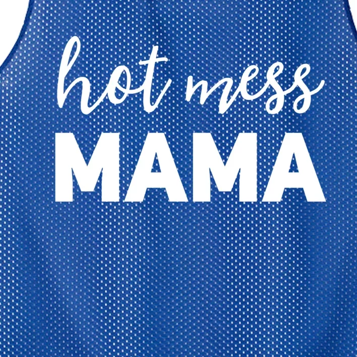 Funny Mom Great Gift With Sayings Mothers Day Gift Hot Mess Mama Gift Mesh Reversible Basketball Jersey Tank