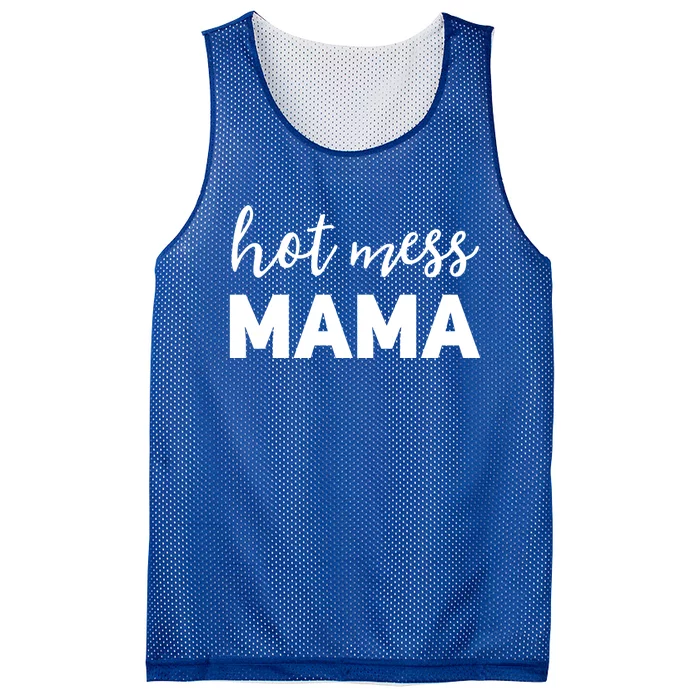 Funny Mom Great Gift With Sayings Mothers Day Gift Hot Mess Mama Gift Mesh Reversible Basketball Jersey Tank