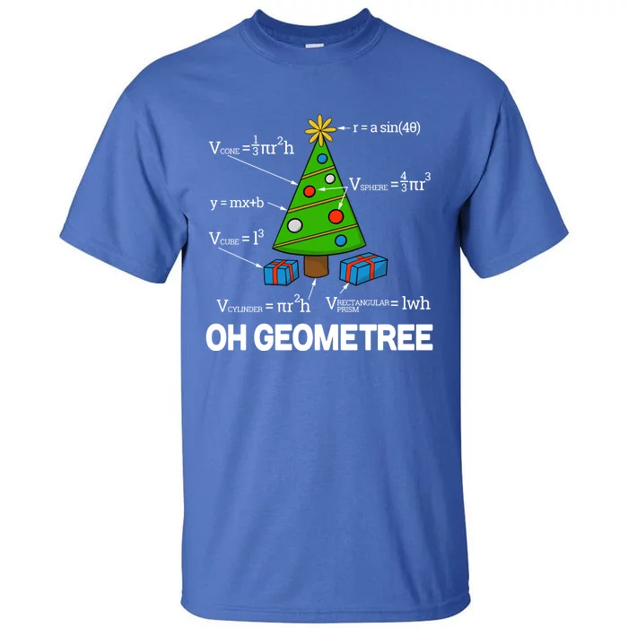 Funny Math Geometry Christmas Tree Pun Teacher Gift Tall T-Shirt