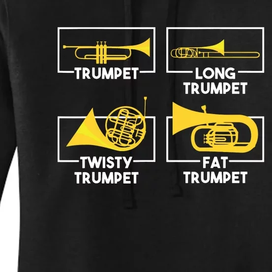 Funny Musician Gift Musical Instrument Trumpeter Trumpet Women's Pullover Hoodie