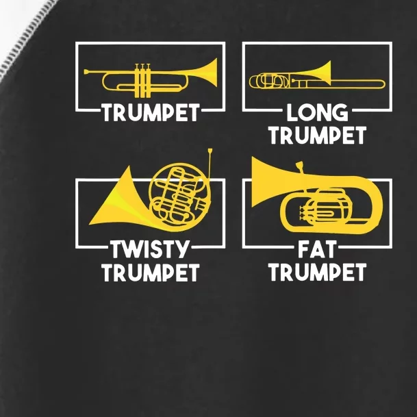 Funny Musician Gift Musical Instrument Trumpeter Trumpet Toddler Fine Jersey T-Shirt