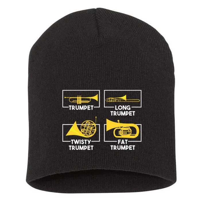 Funny Musician Gift Musical Instrument Trumpeter Trumpet Short Acrylic Beanie