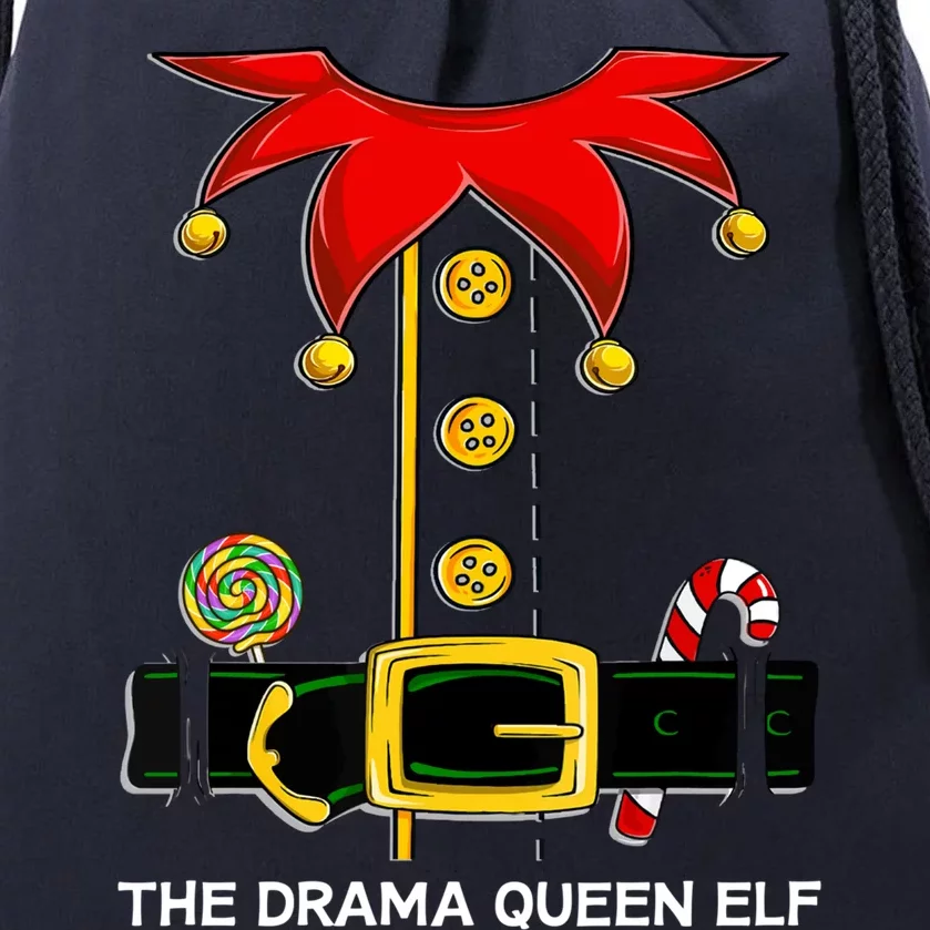 Family Matching Group The Drama Queen Elf Christmas Funny Gift Drawstring Bag