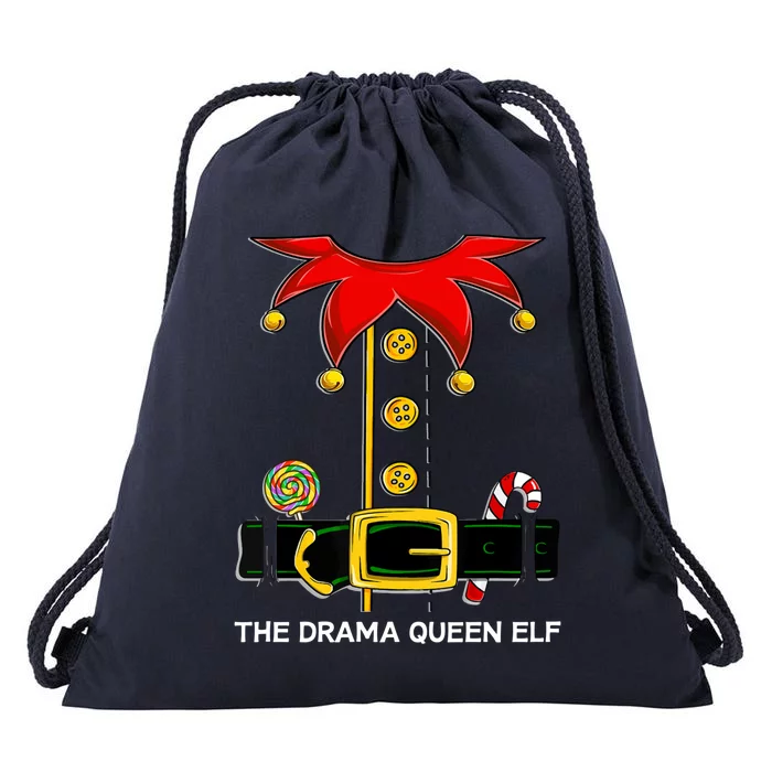 Family Matching Group The Drama Queen Elf Christmas Funny Gift Drawstring Bag